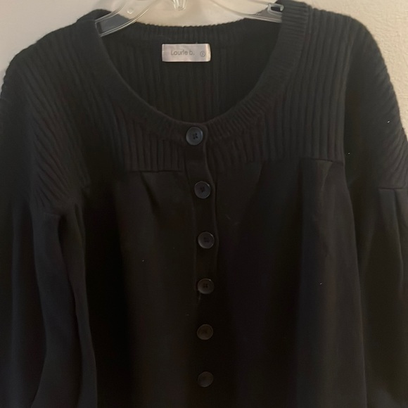 LAURIE B Short Sweater Cardigan with Puff Sleeve Size S - Picture 2 of 6